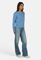 Salzhaut - UNNERWEGS Damen Relaxed-Fit - Backprint - Hoodie - Langarmshirt - 12 - #farbe_ice-blue