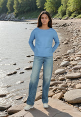 Salzhaut - UNNERWEGS Damen Relaxed-Fit - Backprint - Hoodie - Langarmshirt - 8 - #farbe_ice-blue