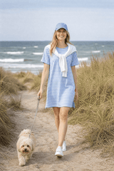 salzhaut - UPHEBEN - STRIPES Damen Regular Fit - adenauer & co - Anker - Basic - 1 - farbe_Offwhite Ice Blue