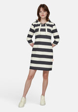 salzhaut - USE Damen Kurzes Kleid (Mini) Tailliert - adenauer & co - Anker - Basic - 9 - #farbe_Navy Offwhite