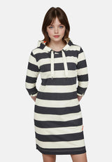 salzhaut - USE Damen Kurzes Kleid (Mini) Tailliert - adenauer & co - Anker - Basic - 11 - #farbe_Navy Offwhite