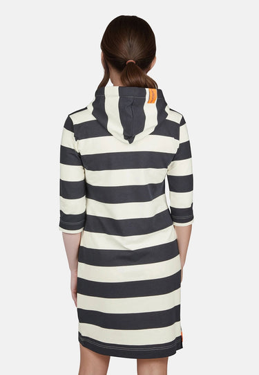 salzhaut - USE Damen Tailliert - Damen - Hoodiekleid - Kleid - 4 - #farbe_navy-offwhite