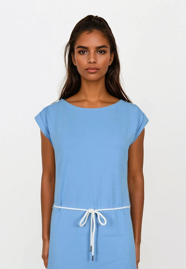 salzhaut - USSELIG - UNI Damen Leicht tailliert - Basic Casual - Eingriffstaschen - Kleid - 8 - #farbe_ice-blue