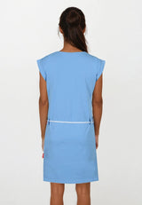 Salzhaut - USSELIG - UNI Damen Leicht tailliert - Basic Casual - Eingriffstaschen - Kleid - 9 - #farbe_ice-blue