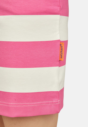 salzhaut - UTBÜXEN Damen Gerade - Basic Casual - Rock - Streifenmuster - 13 - #farbe_offwhite-blossom