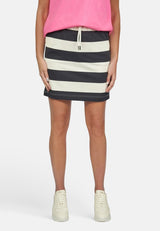 Salzhaut - UTBÜXEN Damen Gerade - Basic Casual - Reduziert - Rock - 3 - #farbe_navy-offwhite