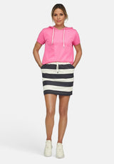 Salzhaut - UTBÜXEN Damen Gerade - Basic Casual - Reduziert - Rock - 1 - #farbe_navy-offwhite