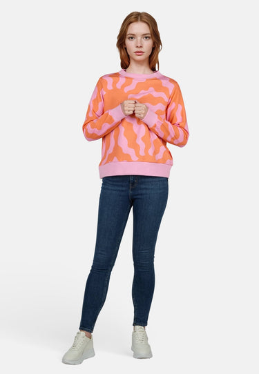 salzhaut - UTMESSEN Damen Relaxed - Fit - Frontprint - Hoodie - Pullover - 1 - #farbe_ros-orange