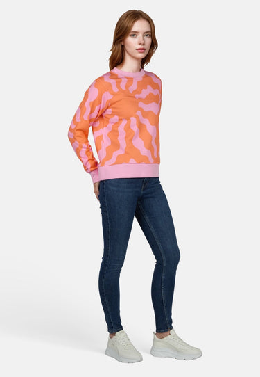 salzhaut - UTMESSEN Damen Relaxed - Fit - Frontprint - Hoodie - Pullover - 5 - #farbe_ros-orange