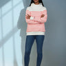 salzhaut - VASEN Damen Relaxed - Fit - Hoodie - Kapuzenpullover - Longsleeve - 7 - #farbe_fiery-coral-offwhite