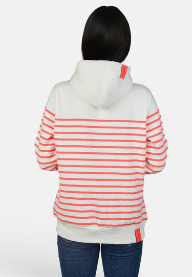 salzhaut - VASEN Damen Relaxed - Fit - Hoodie - Kapuzenpullover - Longsleeve - 11 - #farbe_fiery-coral-offwhite