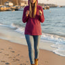 salzhaut - VATTING Damen Longsleeve Relaxed-Fit - adenauer & co - Anker - Basic - 1 - farbe_Navy-Beetroot