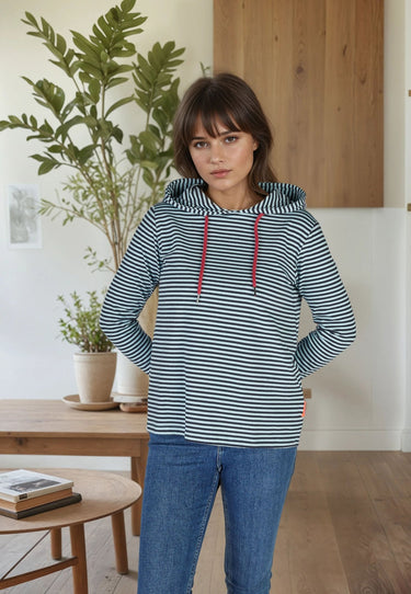 salzhaut - VATTING Damen Relaxed-Fit, normale Passform - Hoodie - Kapuzenpullover - Langarmshirt - 10 - #farbe_navy-breeze