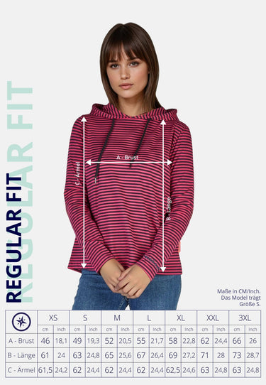 salzhaut - VATTING Damen Relaxed-Fit, normale Passform - Hoodie - Kapuzenpullover - Langarmshirt - 7 - #farbe_navy-beetroot