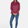 salzhaut - VATTING Damen Relaxed-Fit, normale Passform - Hoodie - Kapuzenpullover - Langarmshirt - 1 - #farbe_navy-beetroot