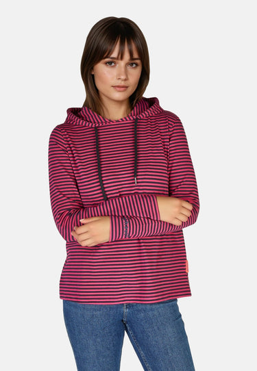 salzhaut - VATTING Damen Relaxed-Fit, normale Passform - Hoodie - Kapuzenpullover - Langarmshirt - 3 - #farbe_navy-beetroot