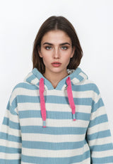 Salzhaut - VELOZIPEE Damen Oversized - Fleecepullover - Hoodie - Kapuzenpullover - 3 - #farbe_breeze-offwhite