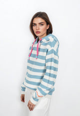 Salzhaut - VELOZIPEE Damen Oversized - Fleecepullover - Hoodie - Kapuzenpullover - 5 - #farbe_breeze-offwhite