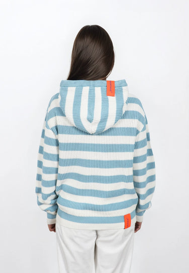salzhaut - VELOZIPEE Damen Oversized - Fleecepullover - Hoodie - Kapuzenpullover - 4 - #farbe_breeze-offwhite