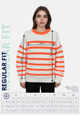 Salzhaut - VERBAAST Damen Relaxed-Fit - Hoodie - Langarmshirt - Longsleeve - 7 - #farbe_fiery-coral-offwhite