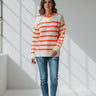 salzhaut - VERBAAST Damen Relaxed - Fit - adenauer & co - Anker - Basic - 1 - farbe_Fiery Coral - Offwhite
