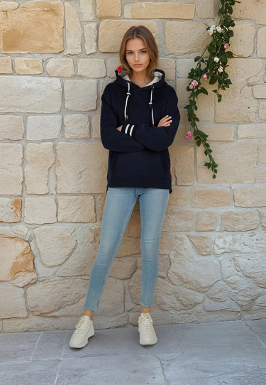 Salzhaut - VERDADDERT Damen Oversized - Hoodie - Kapuzenpullover - Langarmshirt - 8 - #farbe_navy