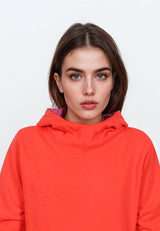Salzhaut - VERDOMELT Damen Regular Fit - Hoodie - Kapuzenpullover - Longsleeve - 3 - #farbe_fiery-coral