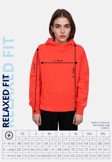 salzhaut - VERDOMELT Damen Regular Fit - Hoodie - Kapuzenpullover - Longsleeve - 7 - #farbe_fiery-coral