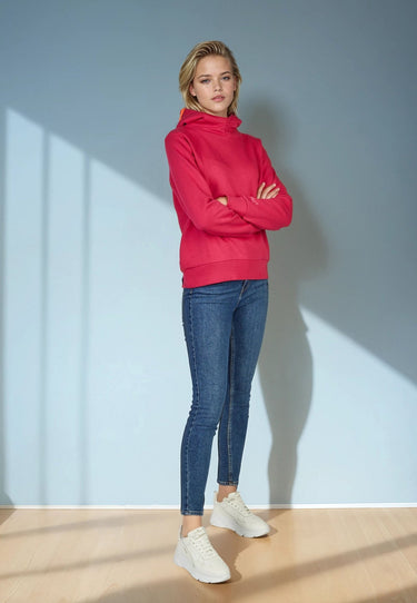 salzhaut - VISIT Damen Relaxed-Fit - Hoodie - Kapuzenpullover - Longsleeve - 5 - #farbe_beetroot