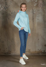 salzhaut - VISIT Damen Hoodie Relaxed-Fit - adenauer & co - Anker - Basic - 1 - #farbe_Breeze
