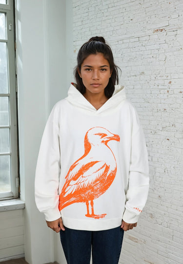 salzhaut - VÖÖRUT Damen Oversized - Hoodie - Kapuzenpullover - Möwe - 1 - #farbe_offwhite