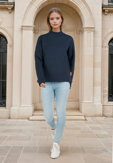 salzhaut - VÖRDEM Damen Regular Fit - Hoodie - Langarmshirt - Longsleeve - 7 - #farbe_navy