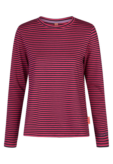 salzhaut - VOSS Damen normale Passform, Relaxed-Fit - Langarmshirt - Longsleeve - Pullover - 2 - #farbe_navy-beetroot