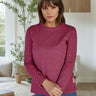 Salzhaut - VOSS Damen Relaxed-Fit - Langarmshirt - Longsleeve - Pullover - 1 - #farbe_navy-beetroot