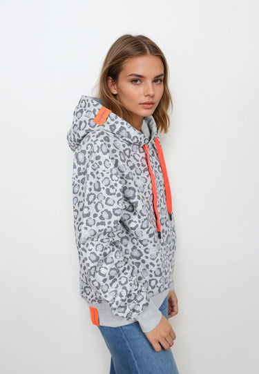 salzhaut - WEEK Damen Oversized - All-over-Print - Hoodie - Kapuze - 5 - #farbe_grey-melange