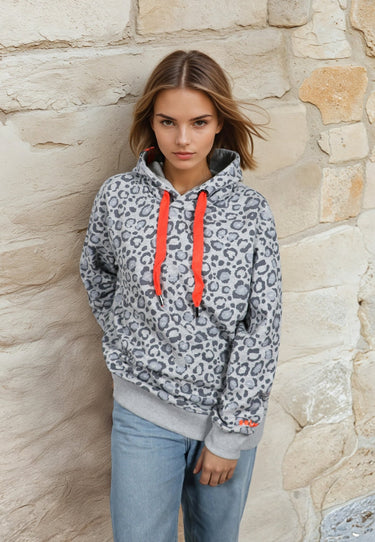 salzhaut - WEEK Damen Oversized - All-over-Print - Hoodie - Kapuze - 1 - #farbe_grey-melange