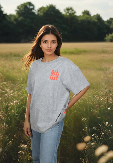 salzhaut - WEVEN Damen Relaxed-Fit - Damen - Dreieckstuch - Frontprint - 8 - #farbe_grey-melange