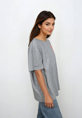 Salzhaut - WEVEN Damen Relaxed-Fit - Damen - Dreieckstuch - Frontprint - 12 - #farbe_grey-melange